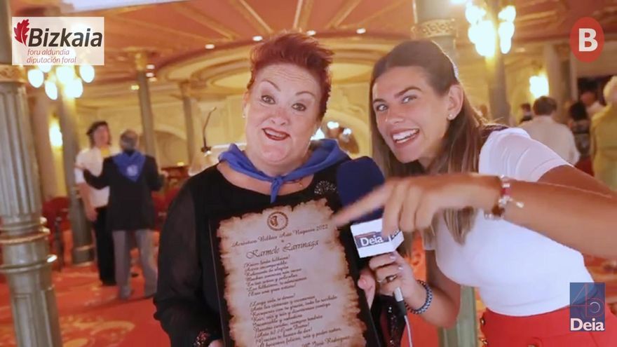 Entrevista a Karmele en el concurso de Acrósticos