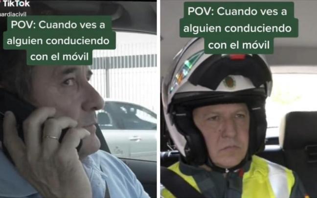Dos fragmentos del vídeo creado por la Guardia Civil. Dos fragmentos del vídeo creado por la Guardia Civil.