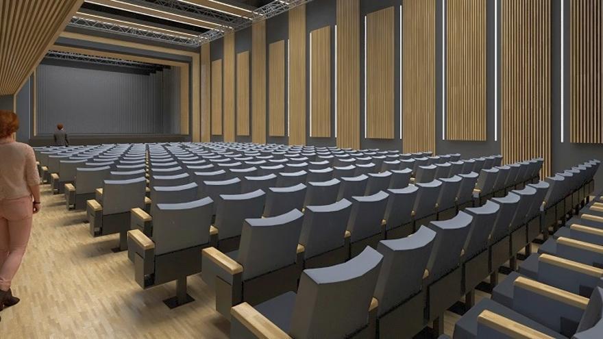 Otro punto de vista del teatro, el espacio principal del edificio.