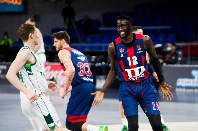 Diop, durante un partido de esta temporada contra el Zalgiris