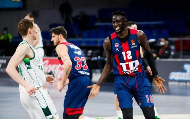 Diop, durante un partido de esta temporada contra el Zalgiris Diop, durante un partido de esta temporada contra el Zalgiris