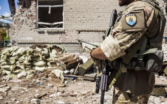 Combatiente del Batall&oacute;n Azov.