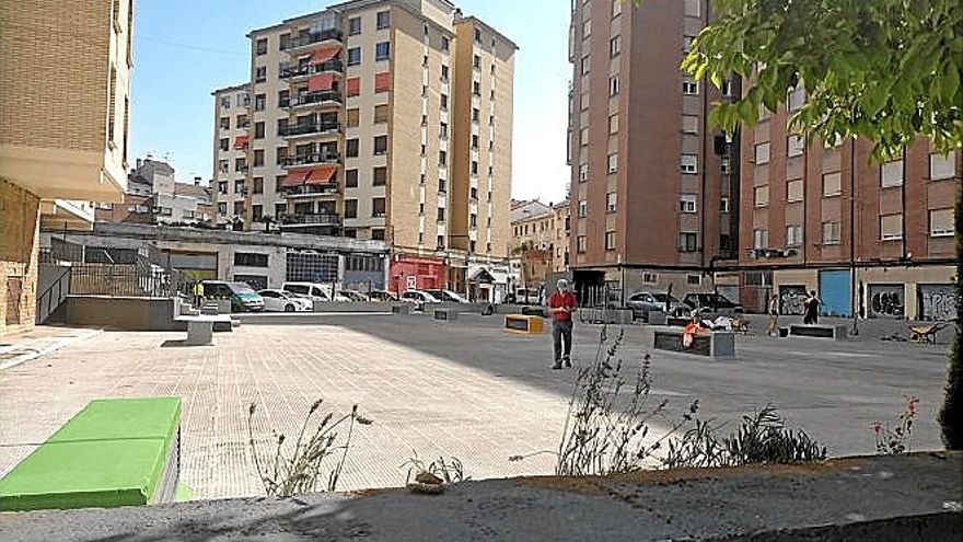 La plaza de Santo Domingo, en Villava.