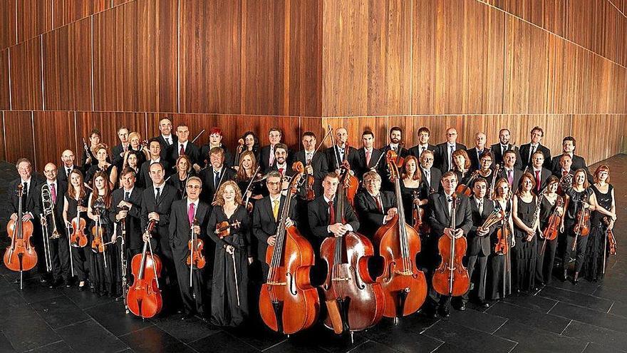 La agrupaci&oacute;n de la Orquesta Sinf&oacute;nica de Navarra. Foto: Diario de Noticias
