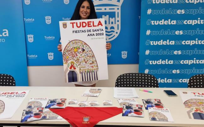 La concejala de Festejos de Tudela presentando el programa de fiestas 2022 La concejala de Festejos de Tudela presentando el programa de fiestas 2022