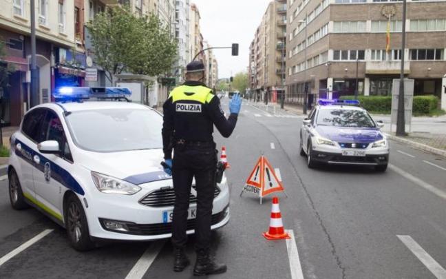 Control de la Policía Local de Vitoria.
