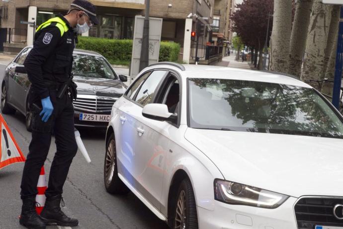 Control de la Policía Local de Vitoria.