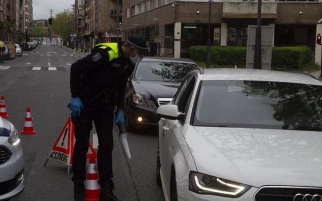 Control de la Policía Local de Vitoria.