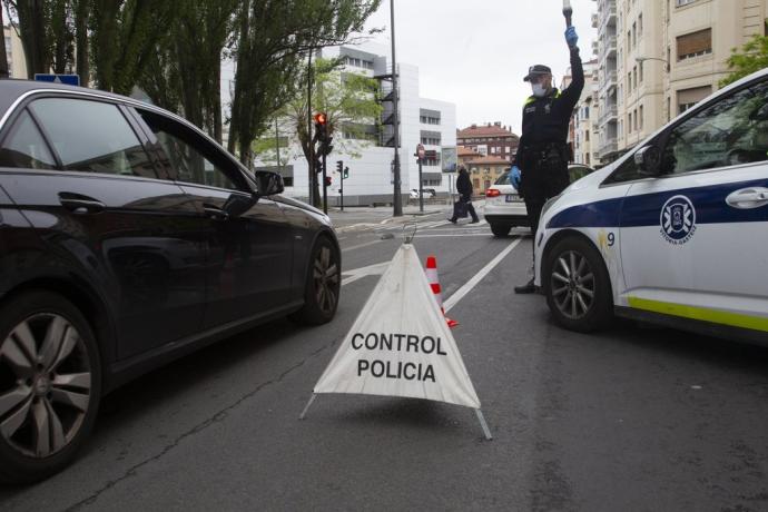 Control de la Policía Local de Vitoria.