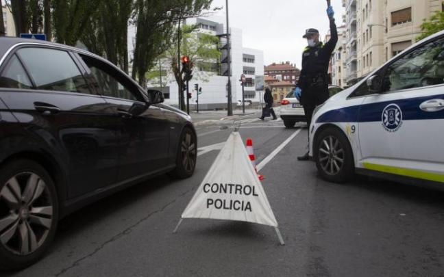 Control de la Policía Local de Vitoria.