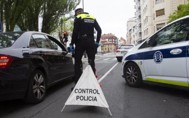 Control de la Policía Local de Vitoria.