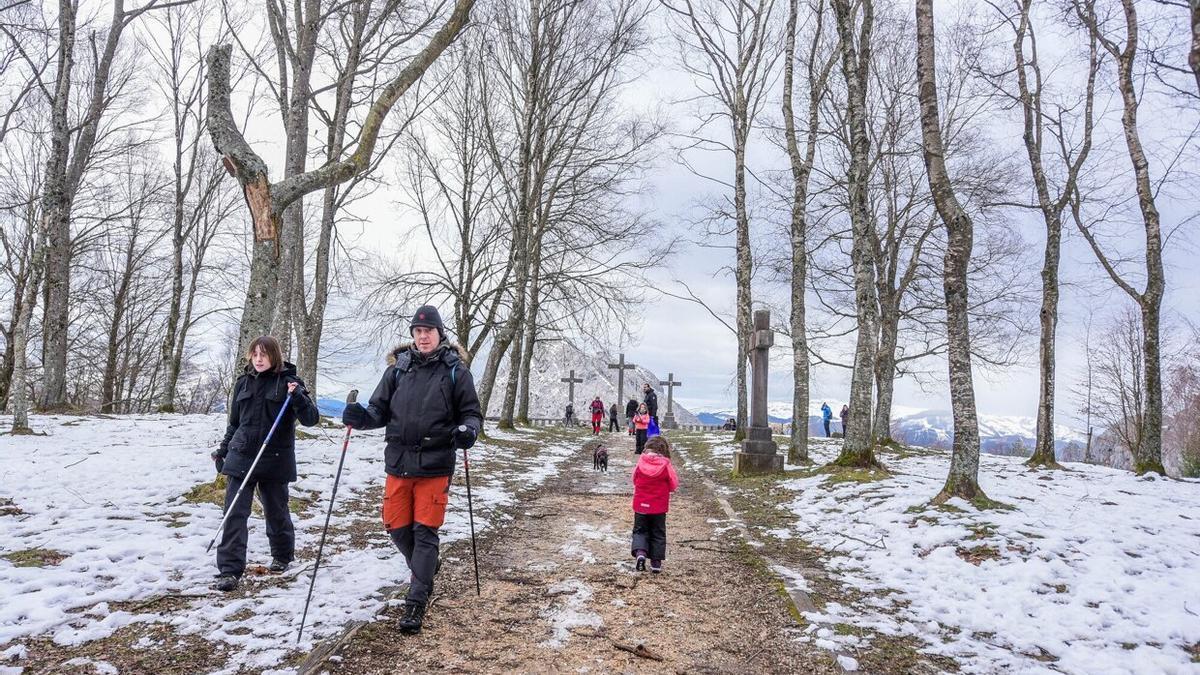 Urkiola con nieve el pasado fin de semana