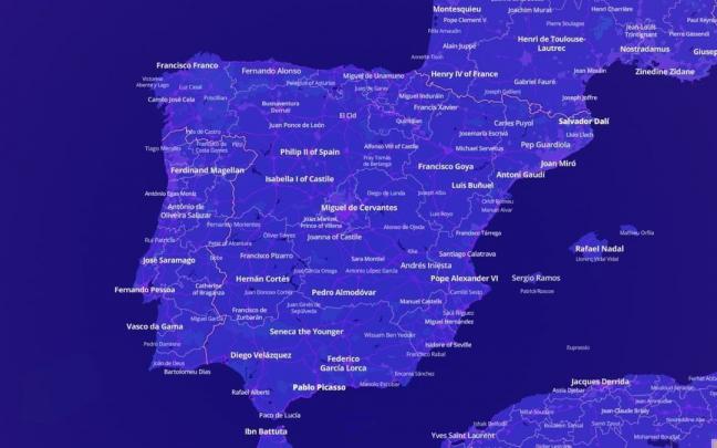 Mapa interactivo Notable People Mapa interactivo Notable People