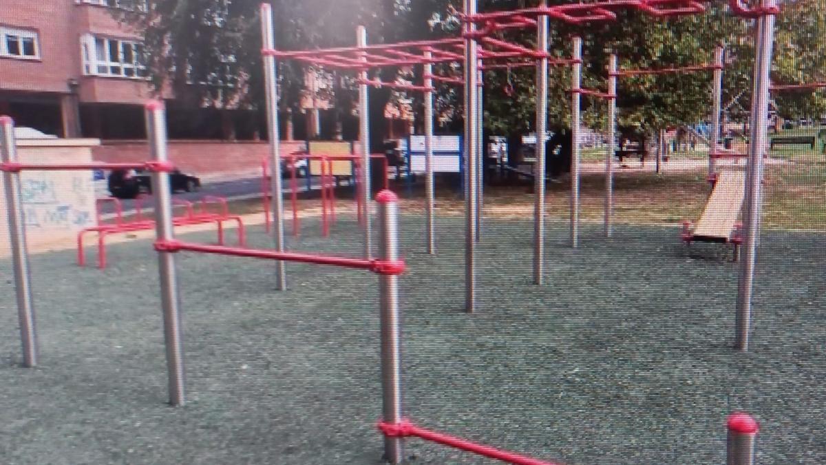 El circuito de calistenia que construy&oacute; Urbabil 2000 en la zona de Goikogane del barrio Latiorro de Laudio.