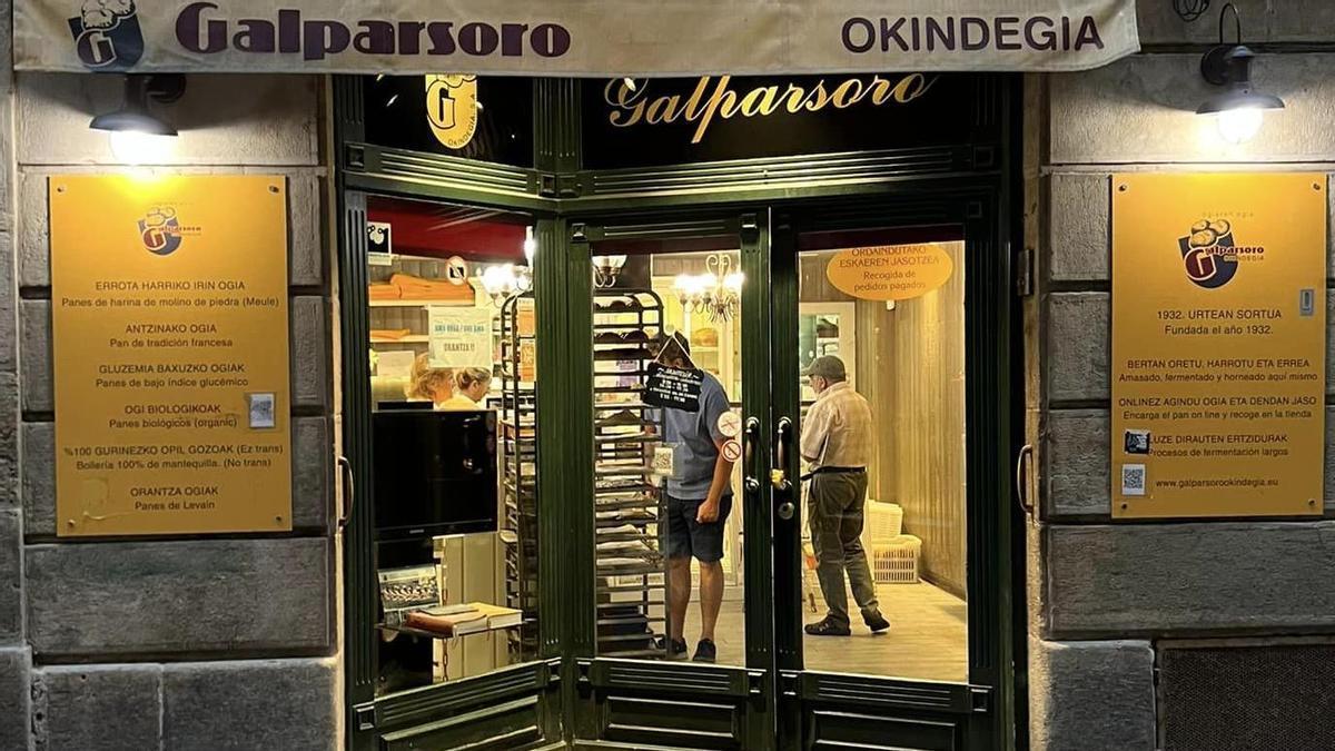 Imagen exterior de la panadería Galparsoro