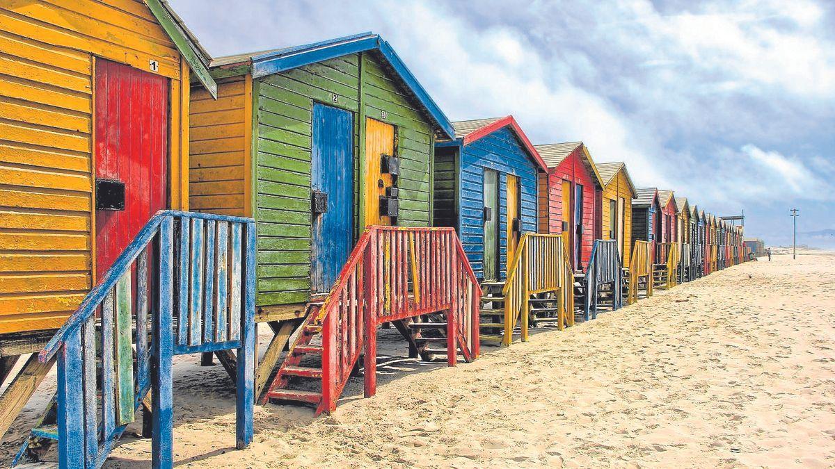 La playa de Muizenberg.