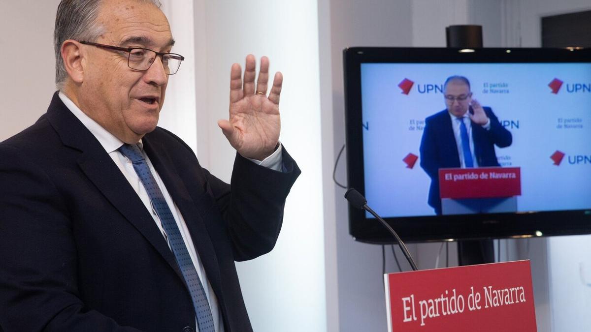 Maya, en un momento de su comparecencia en la sede de UPN.