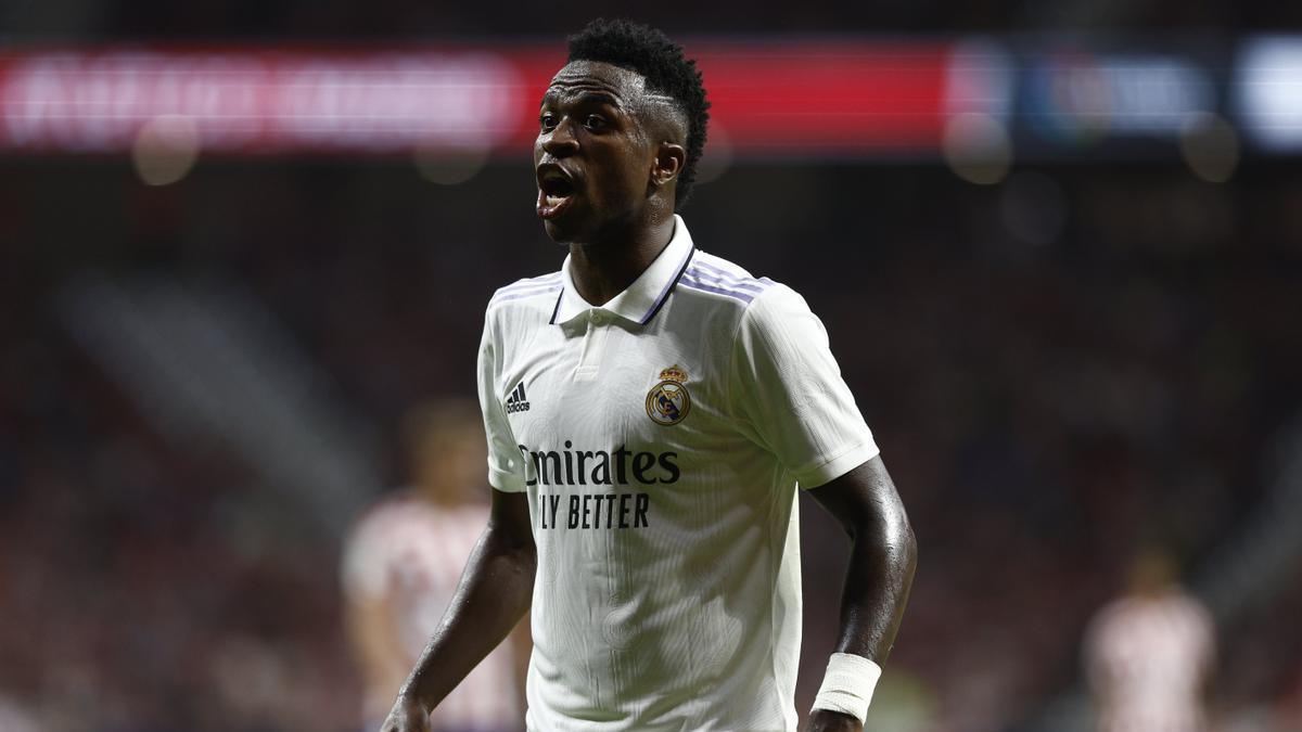 Vinicius, durante un partido con el Real Madrid.