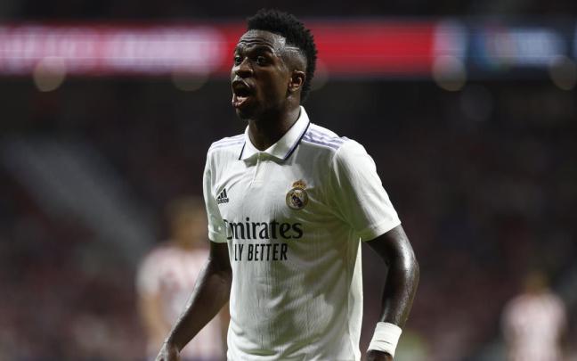 Vinicius, durante un partido con el Real Madrid.