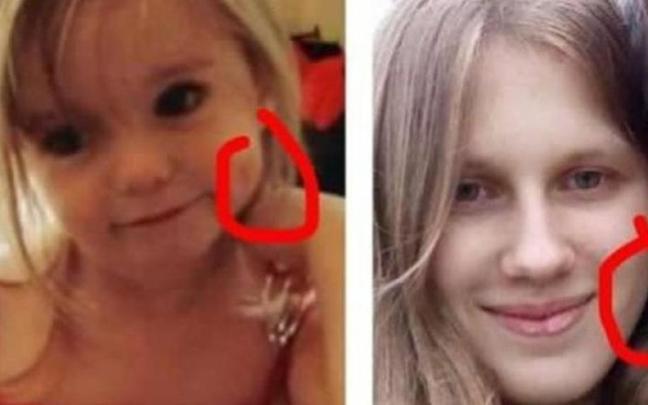 Una de las imágenes de Julia comparándose con Madeleine McCann. Una de las imágenes de Julia comparándose con Madeleine McCann.