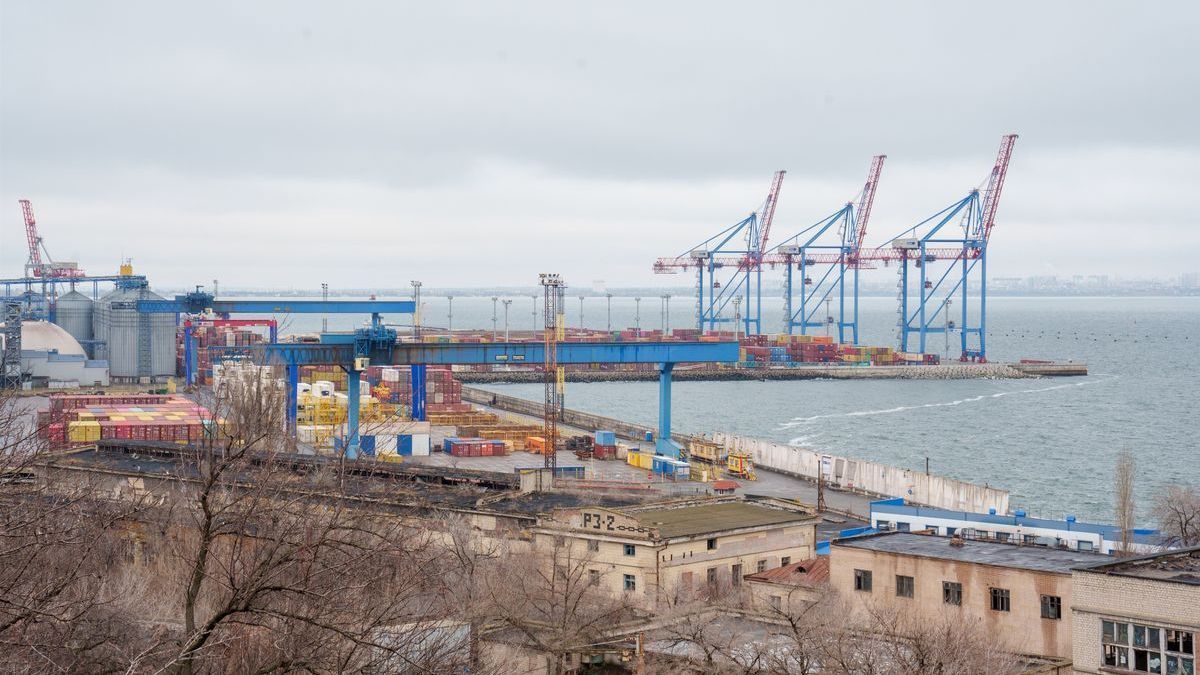 Imagen del puerto de Odesa previa al ataque de este sábado.