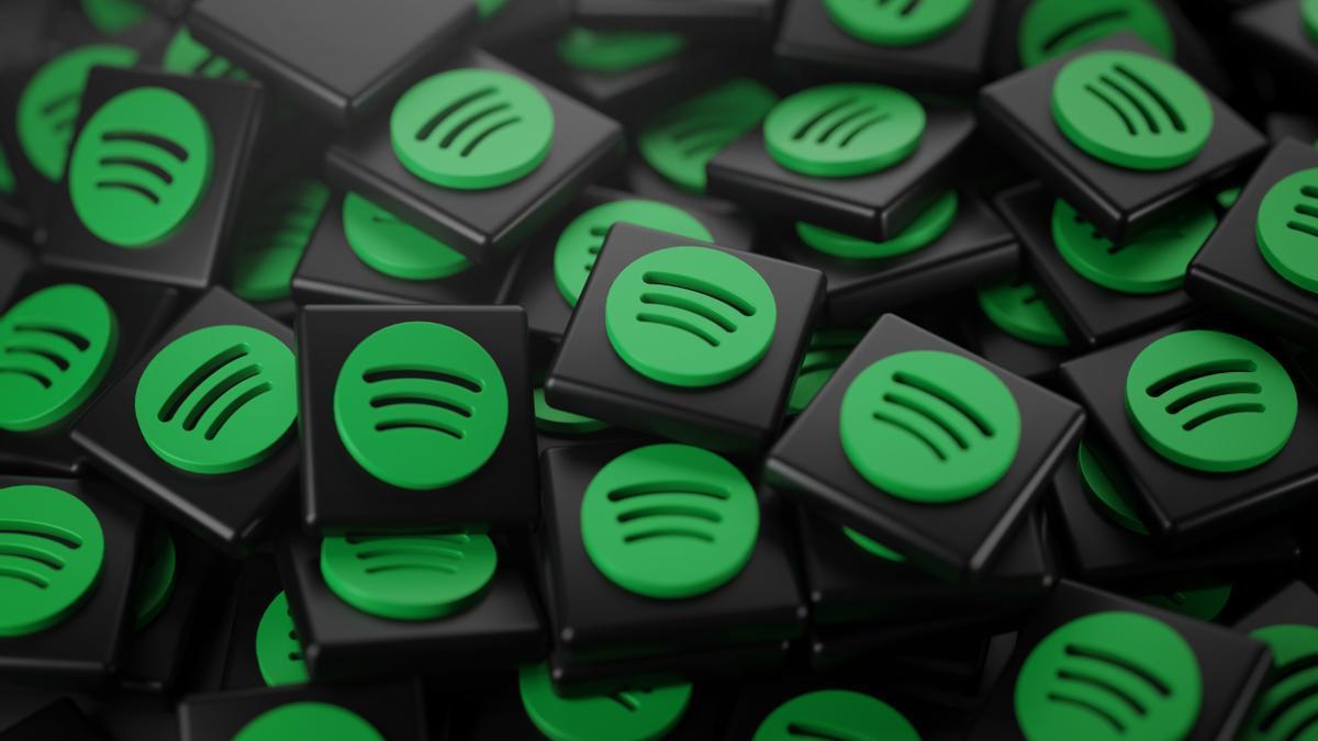 Botones con el logo de la app de música en 'streaming'