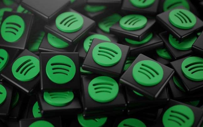 Botones con el logo de la app de música en 'streaming' Botones con el logo de la app de música en 'streaming'
