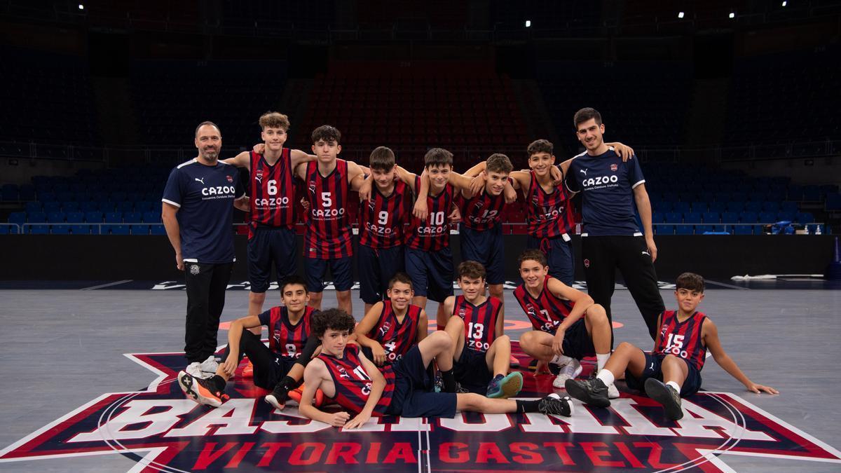 Plantilla del Baskonia infantil que va a disputar la Minicopa Endesa en Valencia