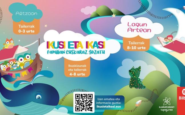 Bilbao abre hasta el 31 de enero el plazo para participar en el programa de ocio familiar en euskera Ikusi eta Ikasi.