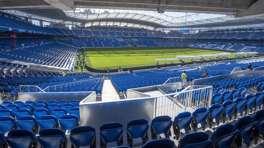 Estadio de Anoeta, recién inaugurado tras la reforma