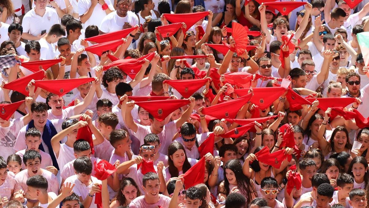 Imagen del cohete de fiestas de Tafalla de este año.