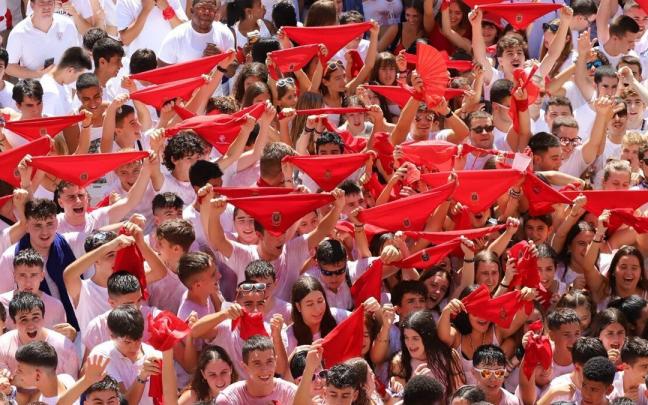 Imagen del cohete de fiestas de Tafalla de este año.