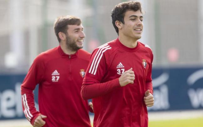 Manu Sánchez, en un entrenamiento