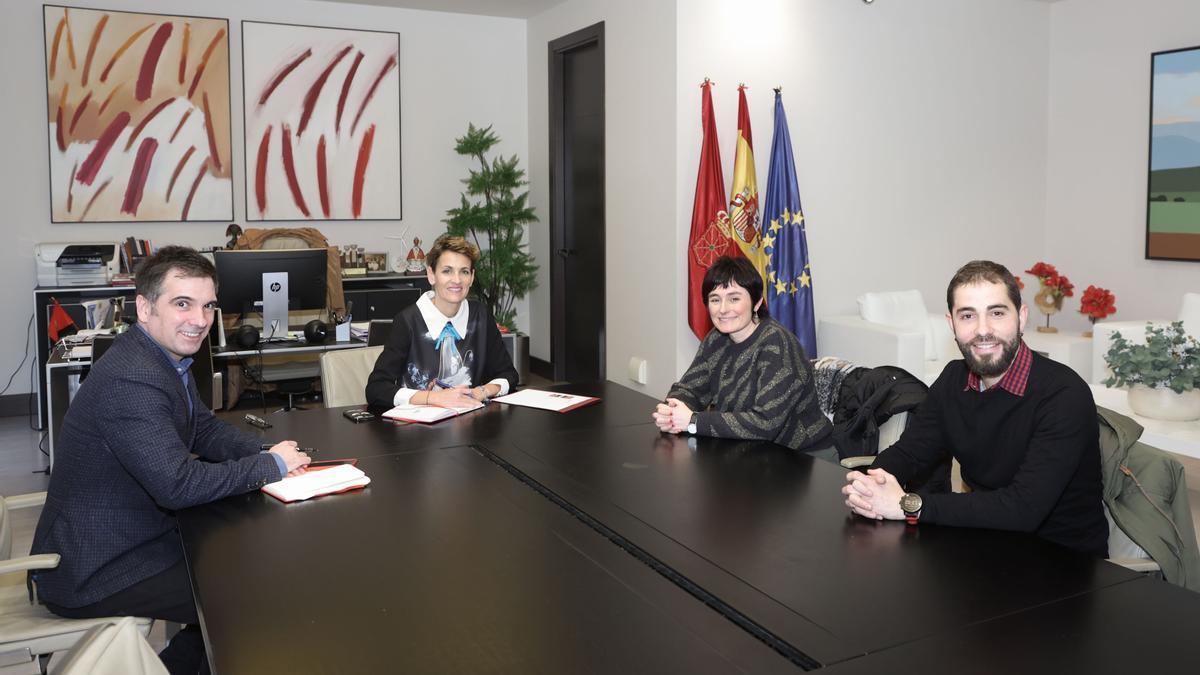 Miguel Moreno, María Chivite, Garbiñe Aranburu e Imanol Karrera.