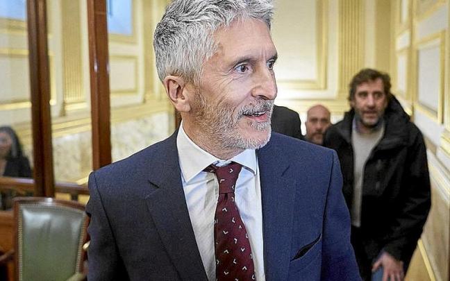 El ministro del Interior, Fernando Grande-Marlaska, en el Congreso. | FOTO: E. PRESS El ministro del Interior, Fernando Grande-Marlaska, en el Congreso. | FOTO: E. PRESS