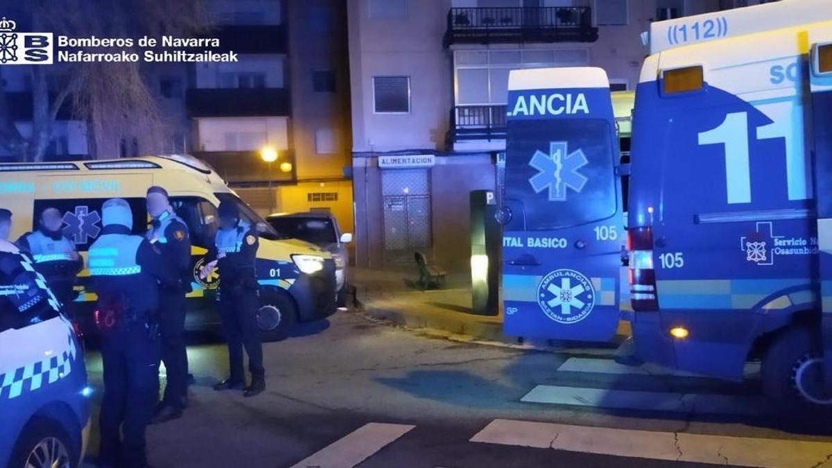 Imagen de los bomberos en el lugar de los hechos