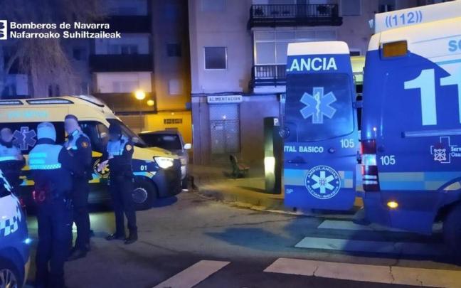 Imagen de los bomberos en el lugar de los hechos