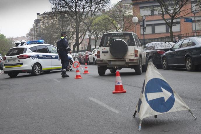 Control de la Policía Local de Vitoria.