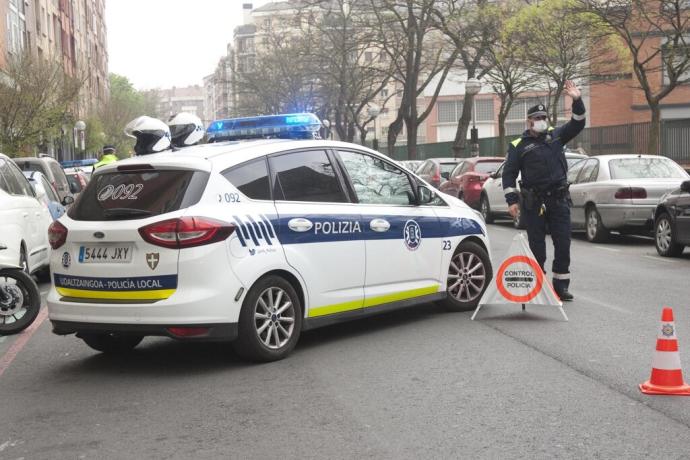 Control de la Policía Local de Vitoria.