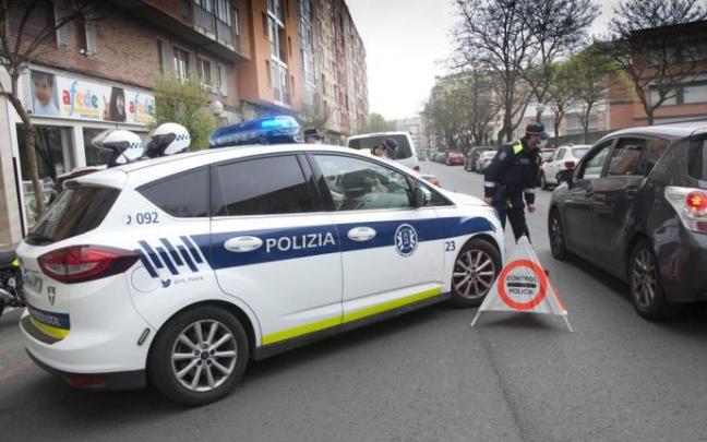 Control de la Policía Local de Vitoria.