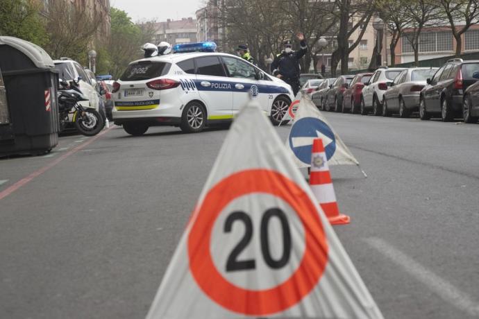 Control de la Policía Local de Vitoria.