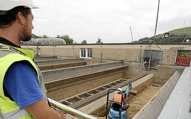 Obras en una depuradora.