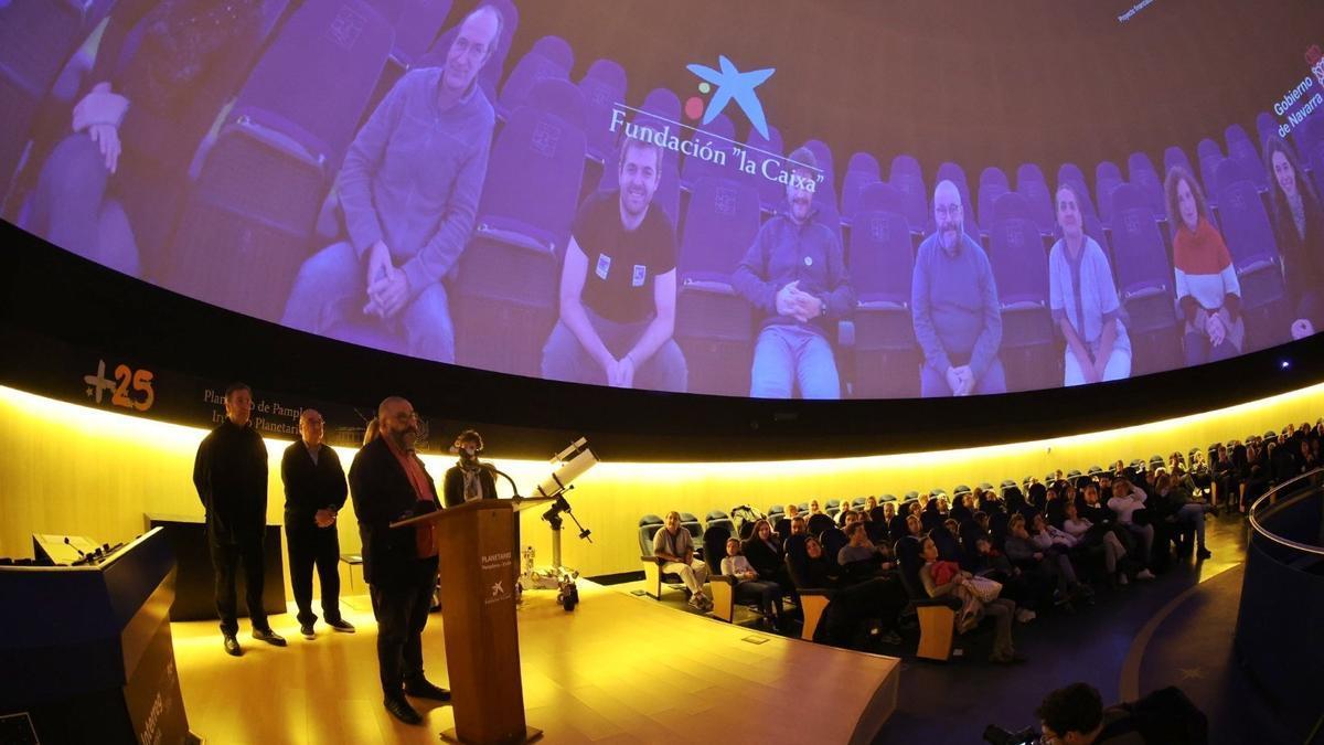 La presentación y el estreno de la nueva proyección ‘Vía Láctea 2022’, en el Planetario de Pamplona.