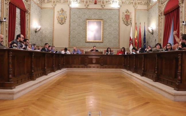 Vista del último pleno municipal celebrado en Tudela