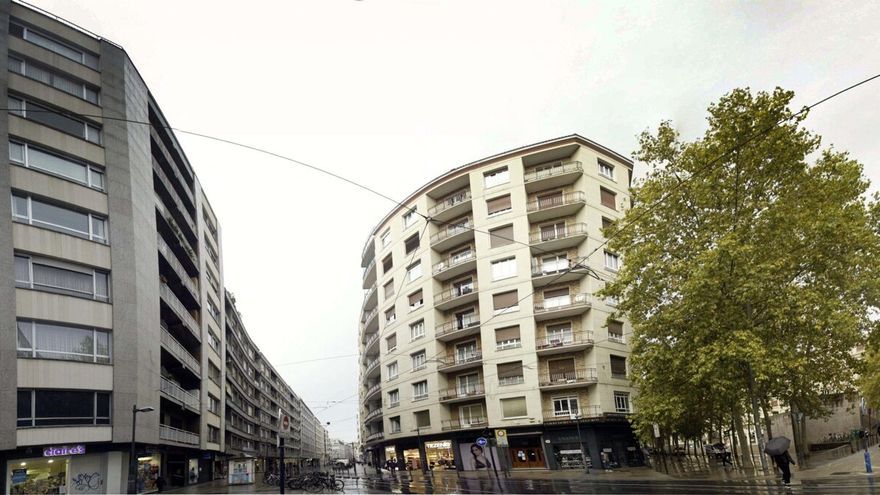 Panor&aacute;mica de viviendas en el centro de la capital alavesa.