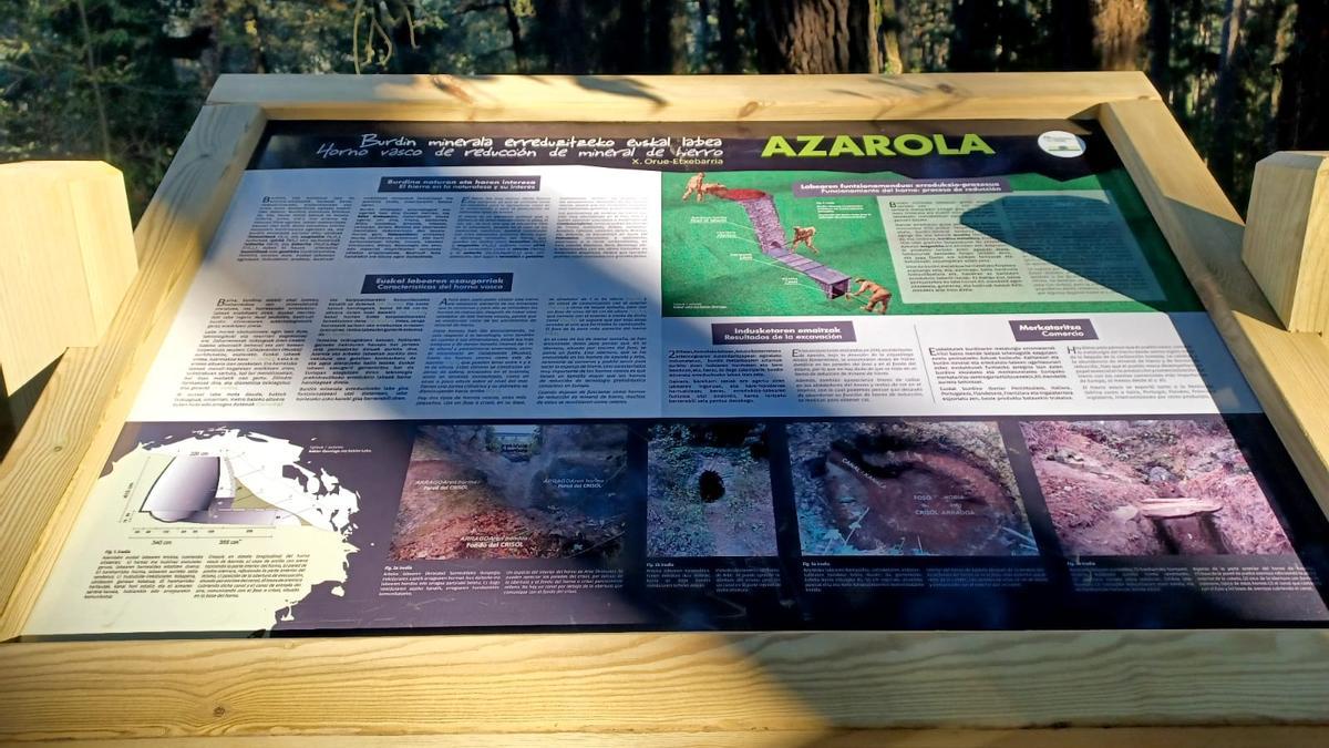 El panel aporta información sobre el hierro y los hornos.