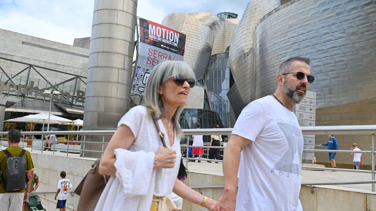 Turistas estos días en el Guggenheim