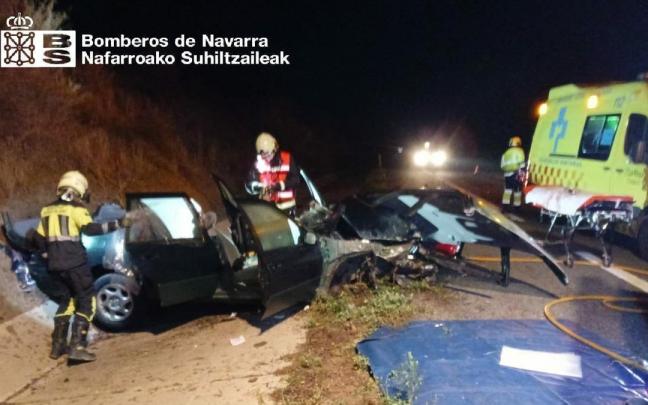 Imagen de la intervención de los bomberos en el lugar de los hechos