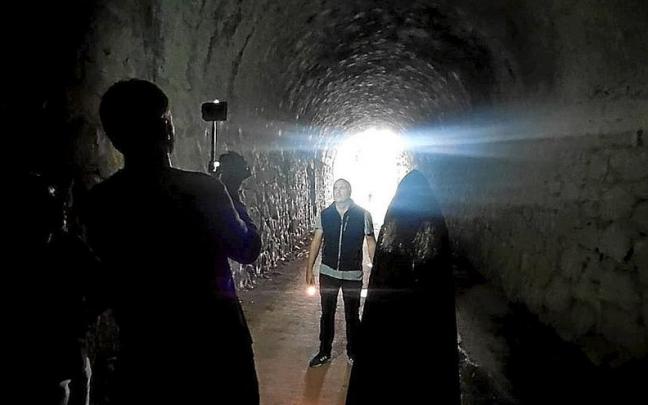 Imagen del rodaje en Lekunberri del proyecto ‘Medium’. | FOTO: CEDIDA