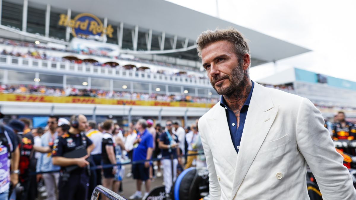 David Beckham en el GP de Miami.